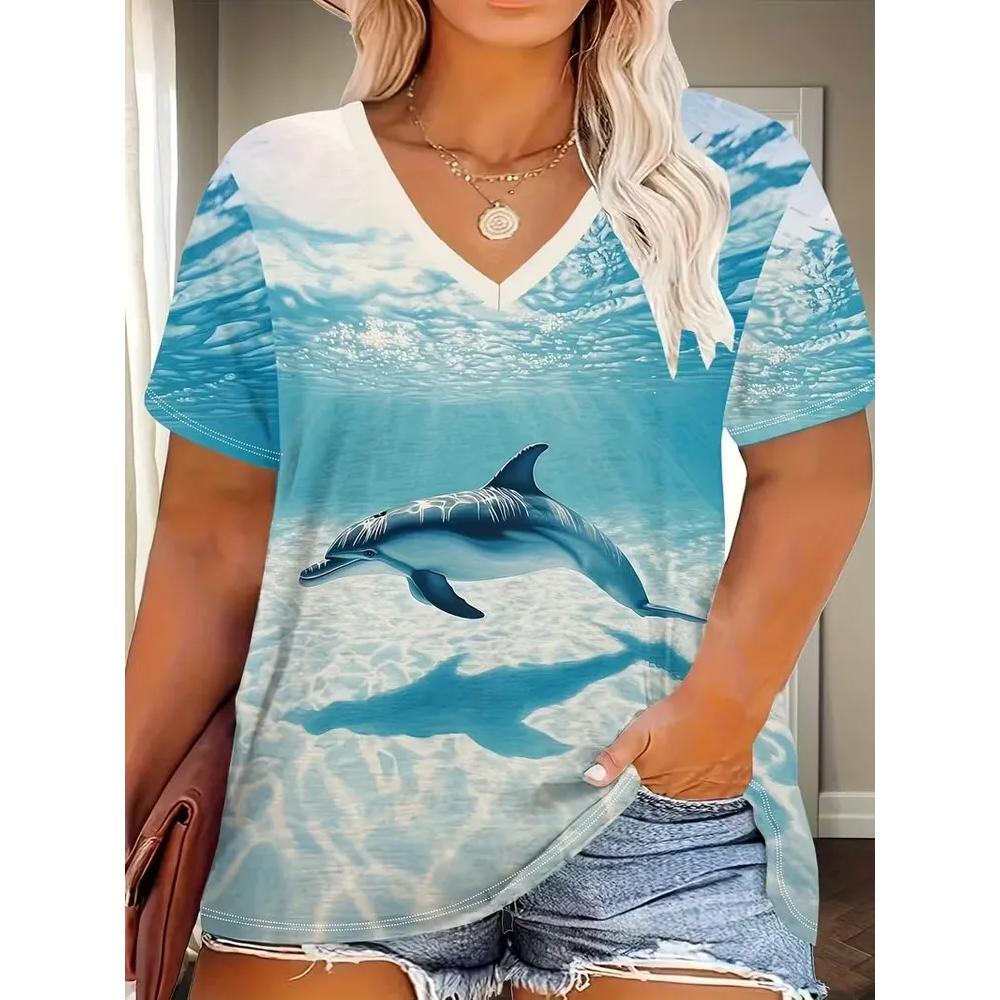 Fashion Versatile Women's V-Neck Top Casual Comfortable Short Sleeve T-Shirt Daily T-Shirts Women’s