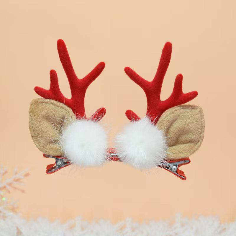 

Рождественские рожки в японском и корейском стиле, повязка на голову из норкового меха для фото и прямых эфиров