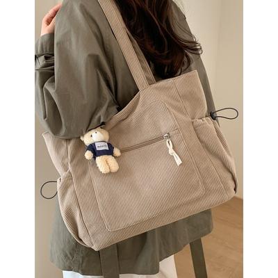 Shoulder Bag  New Large-capacity Corduroy Tote Bag Versatile Casual Velvet Shopping Bag