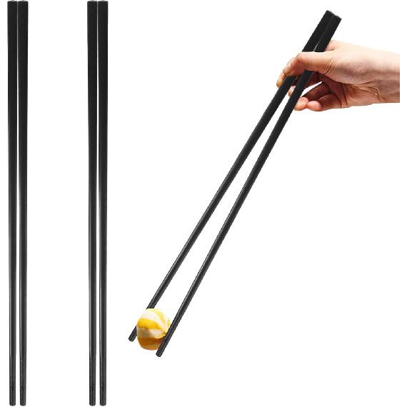 12.6 Inches (32cm) Cooking Extended Chopsticks Reble, 2 Pairs Fiberglass Chop Sticks for Kitchen Noodles Frying Hotpot, Japanese Chinese Extra Long
