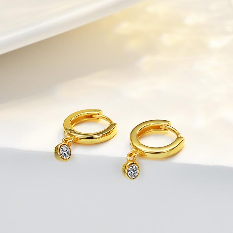 

Bague Ringen S925 Серебряные женские серьги-гвоздики с пузырьками Простые свадебные серьги Mosan с бриллиантами из 14-каратного золота 10 point золотой