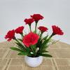Small Silk Carnation Decorative Flower In Pot for Living Room, Coffee Table, or Dining Table Arrangement