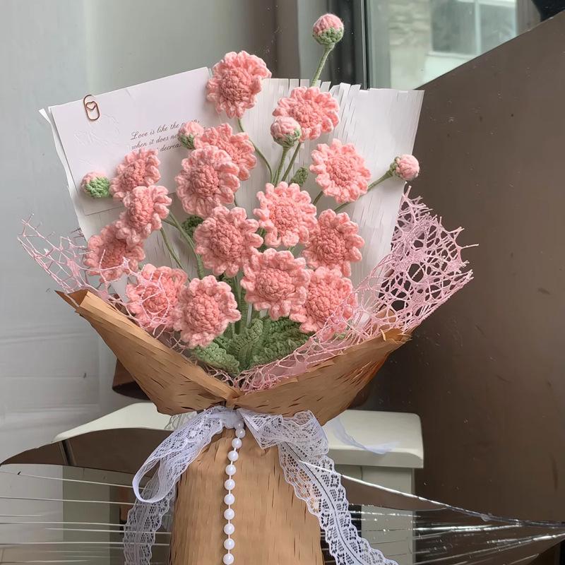 Wrap en Mesh Jacquard Fleuri Coloré pour Bouquets