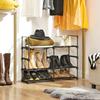 SONGMICS 6-Tier Shoe Rack, Iron Shoe Storage Organiser, Customisable Design, Space-Saving and Versatile Shelf