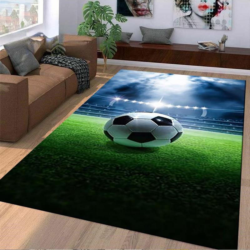 Soccer Ball Stadium Design Carpet for Bedroom Living Room Decor Suitable for use as an anti-slip for living room bedroom sofas