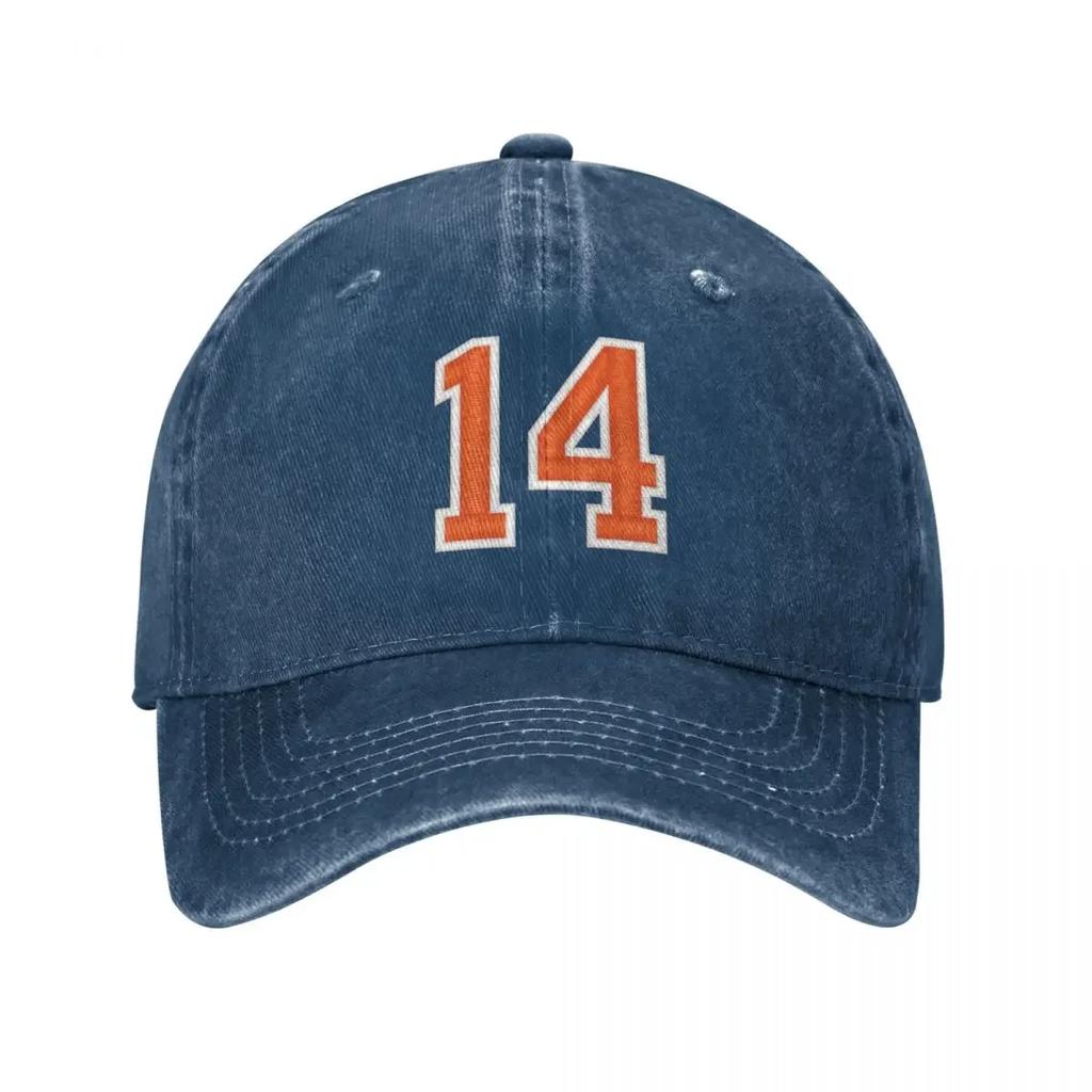 Sports Number Jersey Fourteen Orange Baseball Cap Summer Hat Golf Wear Brand Unisex Cap Sailor Cap for Unisex Designer Unisex Womens