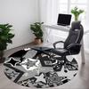 1 alfombra redonda con diseño de estrellas para silla de oficina, alfombra de oficina grande, antideslizante y duradera, adecuada para la oficina