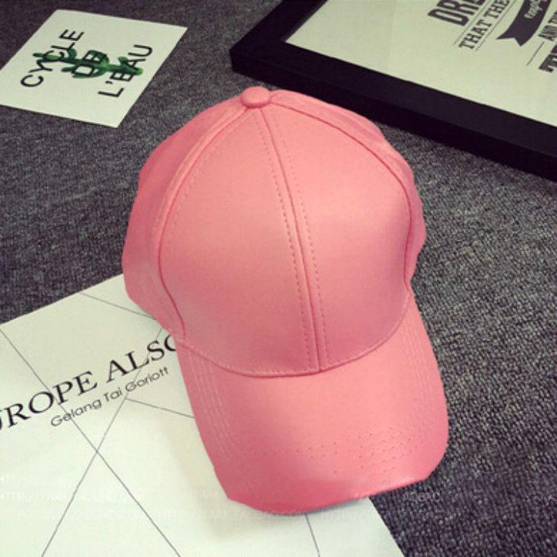 

Women Unisex Fashion Soft Faux Baseball Cap Biker Adjustable Outdoor Sports Hats розовый