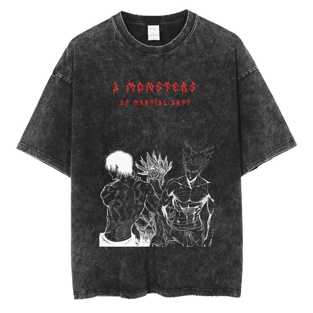 Tricou Imprimat Anime ONE PUNCH-MAN Saitama Bărbați Femei Tricouri Bumbac Spălat Tricou Supradimensionat Harajuku Masculin Manga Vintage