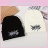 Minimally Knit Cap For Adults With Embroidered Detail For Winter Wear Casual