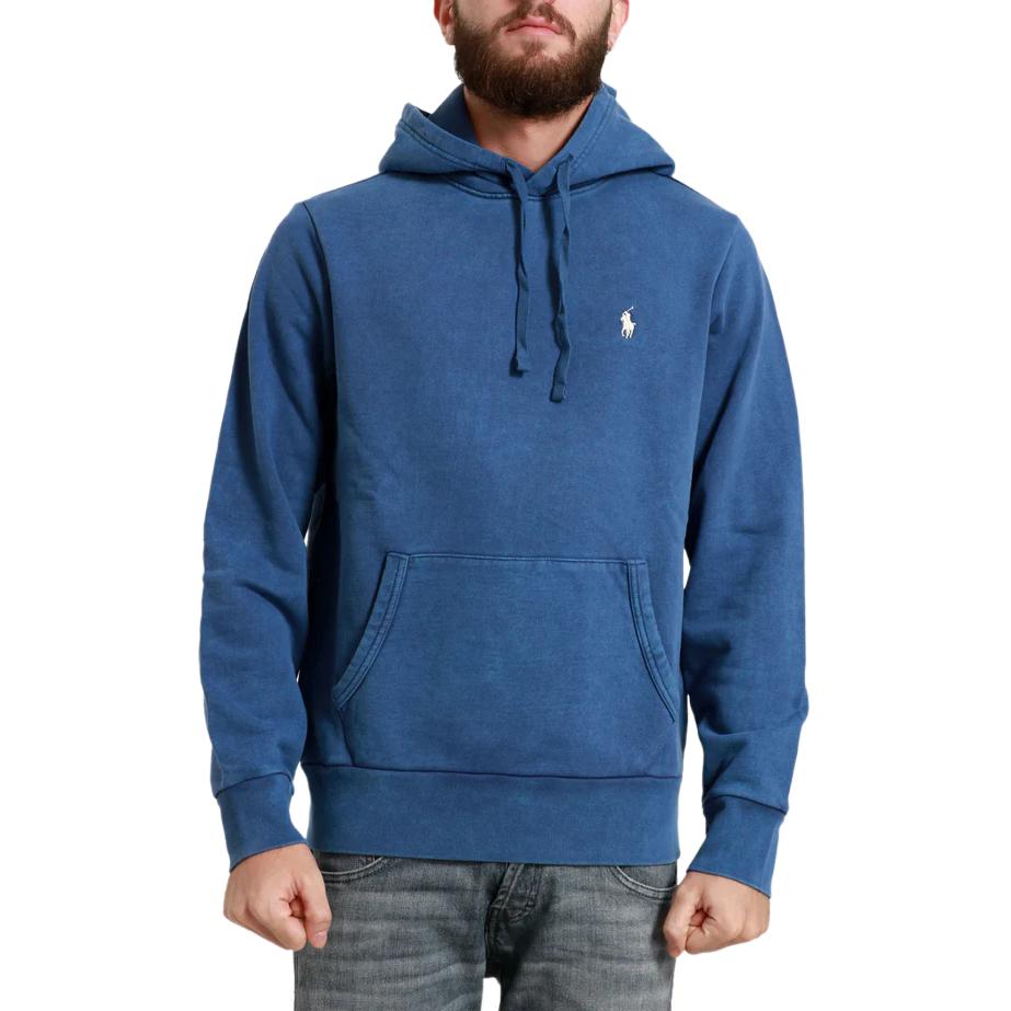 Polo Ralph Lauren Solid Color Hooded Long Sleeve Sweatshirt Men sweatshirt Blue 710916690-001