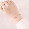 S925 Silver Sparkling Moon Bracelet Chain Link Women Bracelet Jewelry Party Trendy Anniversary Gifts