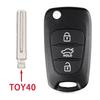 For Kia K5 Verna Picanto Sportage For Hyundai I20 I30 Ix35 I35 Solaris Rio Elantra Accent 3Button Remote Flip Car Key Shell Case