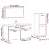 VidaXL Ensemble de meubles salle de bain 4 pcs bois d'ingénierie, armoire de salle de bain, placard de salle de bain, meuble 3328595