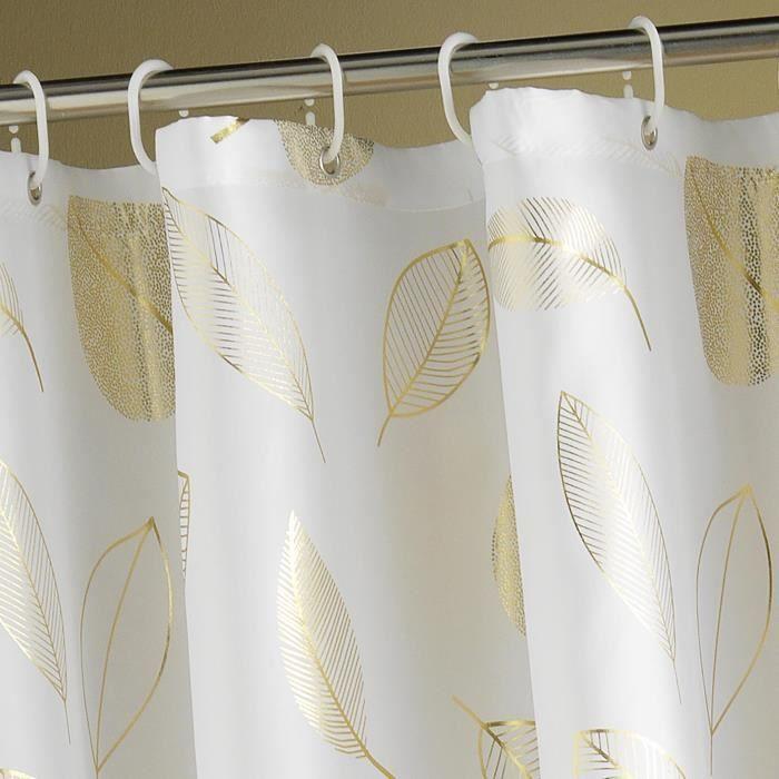 Rideau de douche - Joya - Metalisse - 200x180 cm - 100% Polyester - 12 anneaux inclus