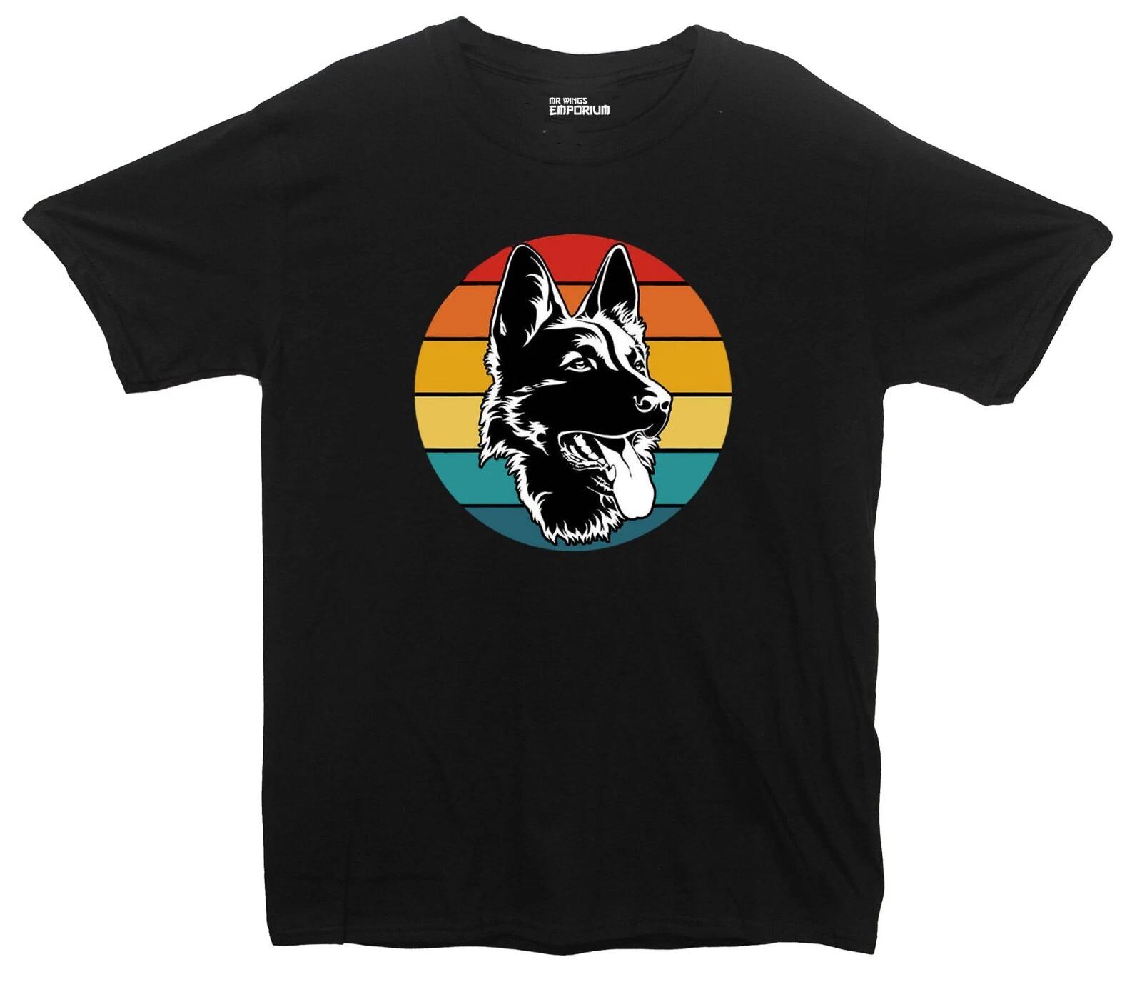 Colourful German Shepherd Printed T-Shirt Mothers Day Gift, Dogs, German Sheherd 4XL
