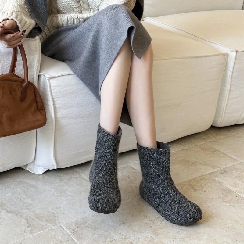 European and American new Mao Mao boots autumn and winter high-top casual snow boots imitation rabbit fur fur integrated warm Mao Mao boots