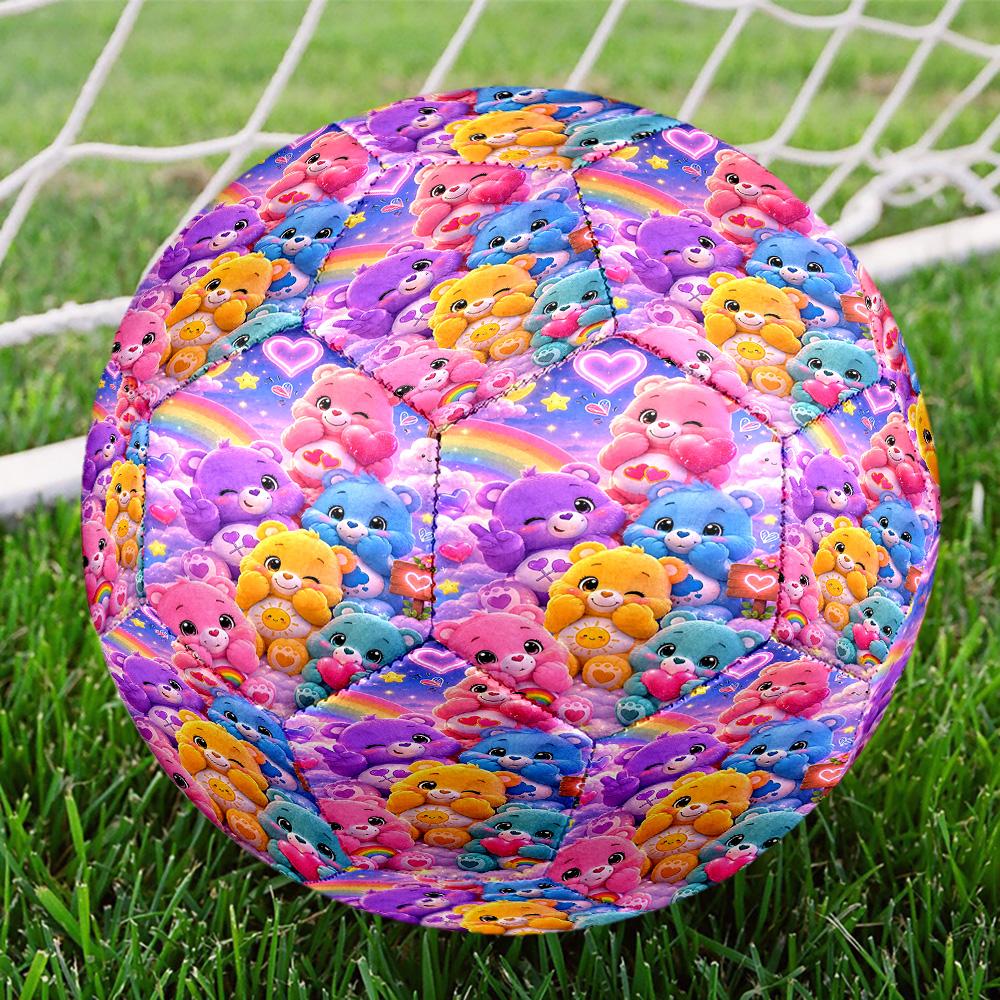 Care Bears Print Size 5 Soccer Ball, Standard Match Football for Sports Game and Team Practice, Ideal Gift for Soccer Fans