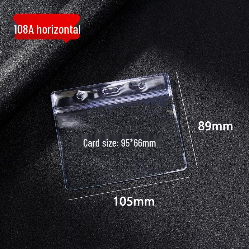 Wodoodporny Przezroczysty PVC Etui na Kartę ID ze Smyczą dla Studentów