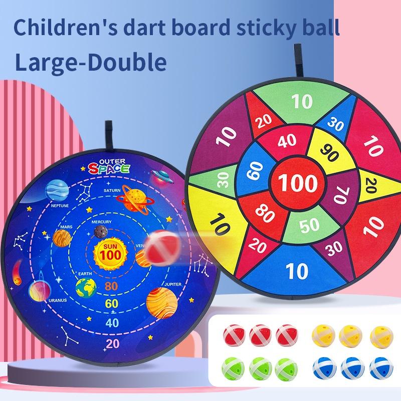 Large Double-sided Target For Cross-border Children's Dartboard Set Indoor Parent-child Game Toy With Sticky Balls