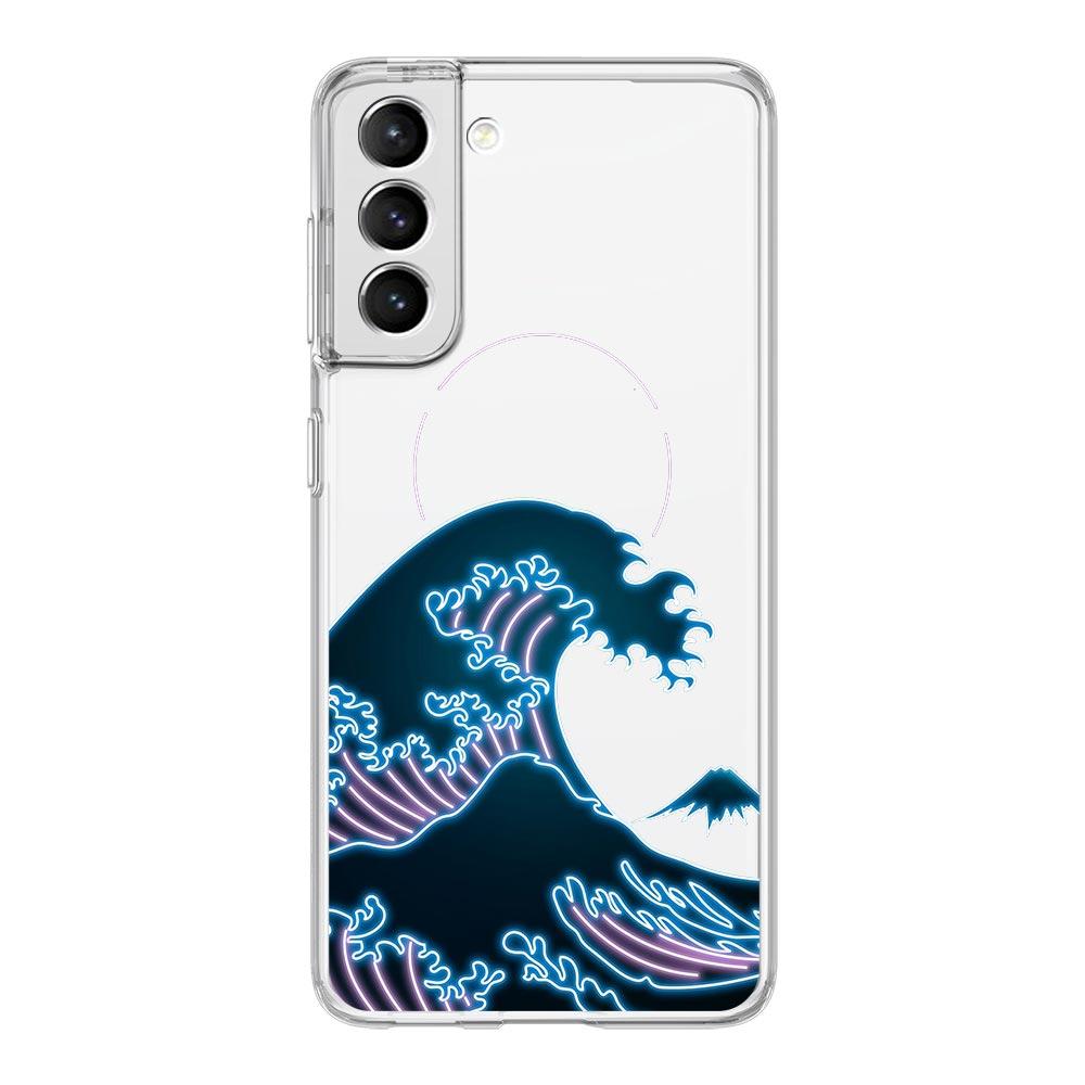 

Flamingo Neon Flower Wave Art Phone Case For Samsung Galaxy S23 S22 Ultra S20 S21 FE 5G S10 S10E S9 S8 Plus 4G Soft Clear Cover Samsung S23