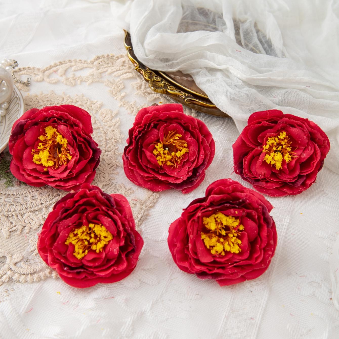 

10/20Pcs Artificial Flowers Silk Camellia Home Room Valentine Outdoor Garden Decora Diy Gifts Box Wedding Wreath Bridal Bouquet 10 pcs