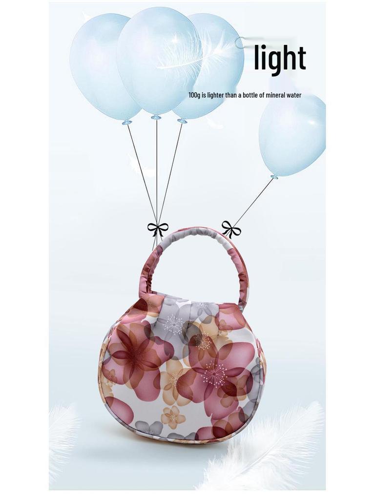 2025 Women's Mini Round Handbag - Flower Design, Casual Outing Coin Purse & Mobile Phone Bag