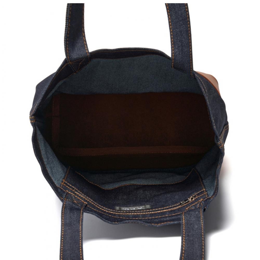 Apc Axelle Denim Tote Bag M61444 Caf Caramel