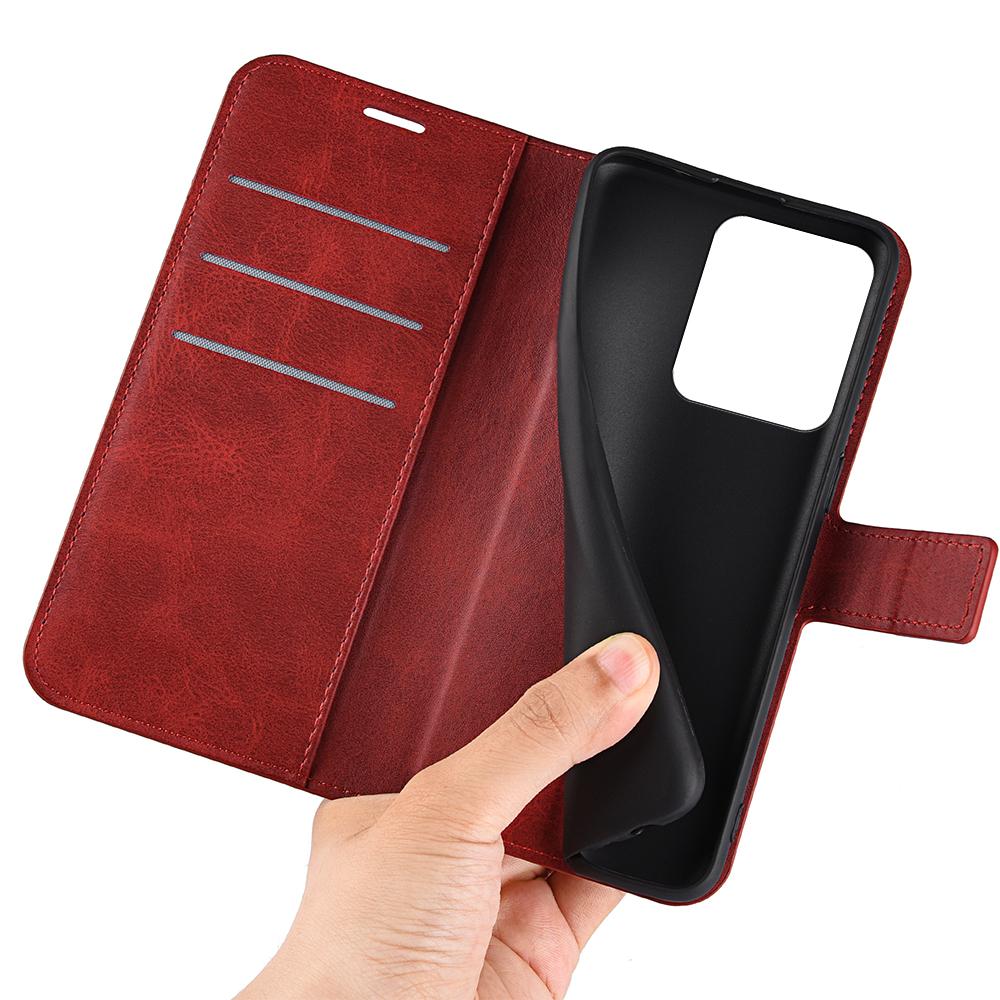 For Xiaomi Redmi 13 5G/13 4G/Note 13R 5G/Poco M6 4G Wallet Case Leather Phone Cover Calf Texture