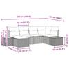 Garden Sofa Set with Cushions and Storage Black Poly Rattan