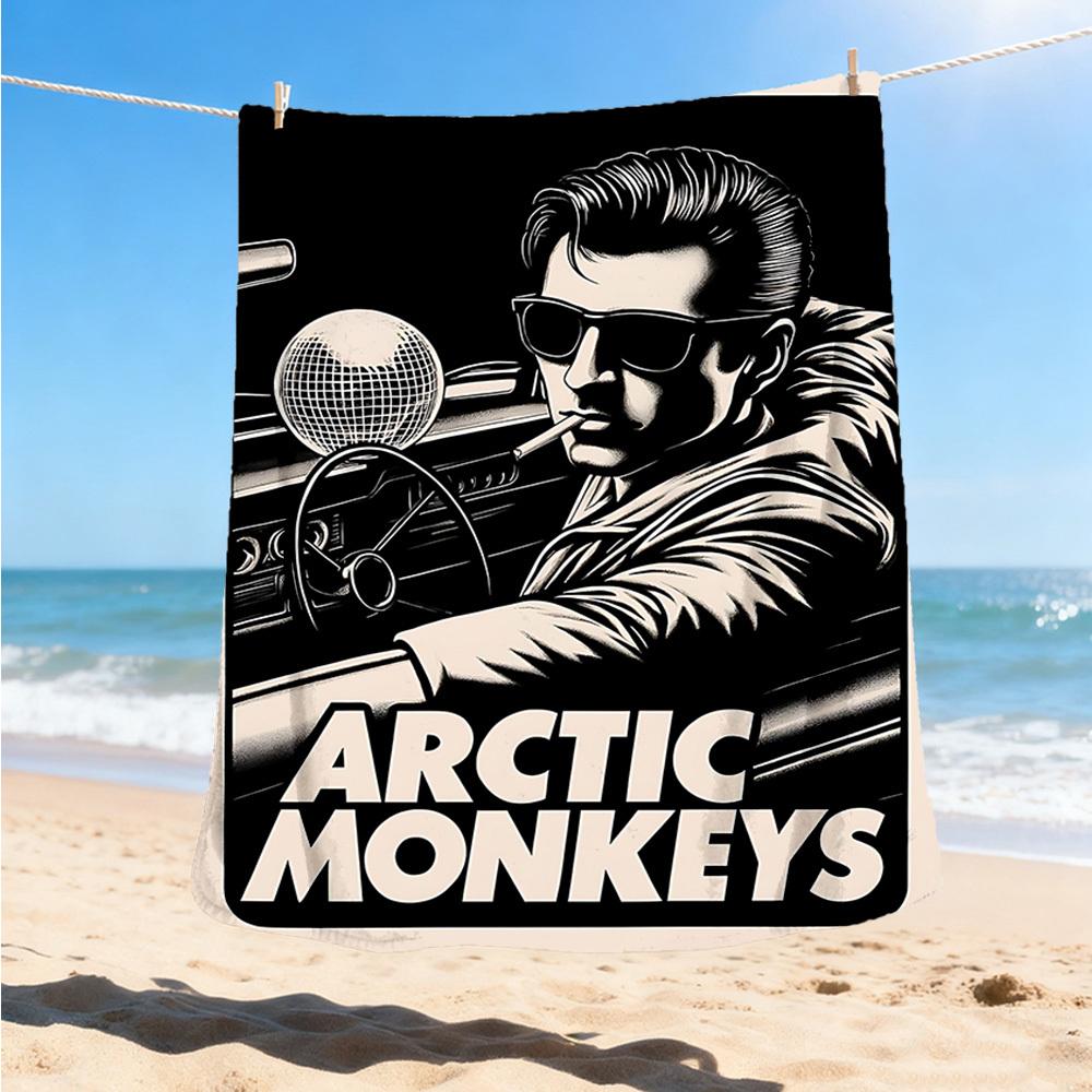 1pc Arctic Monkeys Poster Outdoor Flannel Blanket, Cozy & Warm Soft Te Playful Design, Napping Camping,