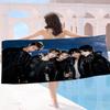 Kpop CORTIS Microfiber Printed Beach Towel Mountain Climbing Yoga Beach Swimming Running Absorbent Soft Towel
