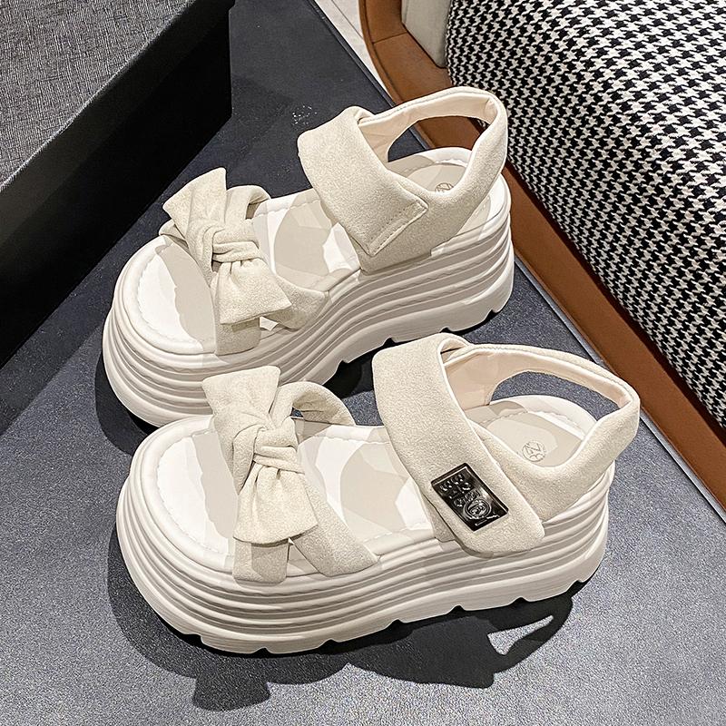 Fashion Women 2025 Leisure Chunky Platform Sandals Peep Toe High Heels Gladiator Goth Slippers Woman 8CM Heels Trendy Summer Beach Shoes