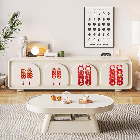 2 adet Bahar Şenliği Asılı Süsleme Çin Tarzı Ejderha ve Nimet Kelimeler Baskılı Desen Uzun Dize Kolye Püskül ile Tatil Partisi Sahne