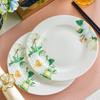 Northern Scenery Bone China 8-Piece Kapok Flower Dinnerware Set