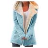 2026 New Women's Solid Color Fleece-Lined Hooded Coat, Mid-Length Plush Jacket with Long Sleeves, Warm Thermal Puffer Jacket for Autumn Winter