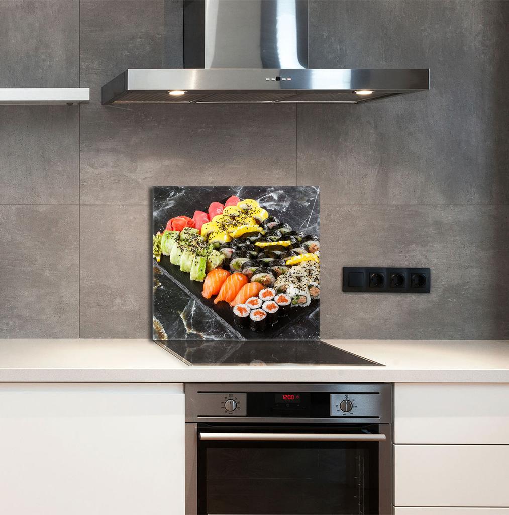 PANEL SZKLANY DO KUCHNI 65x60 Sushi