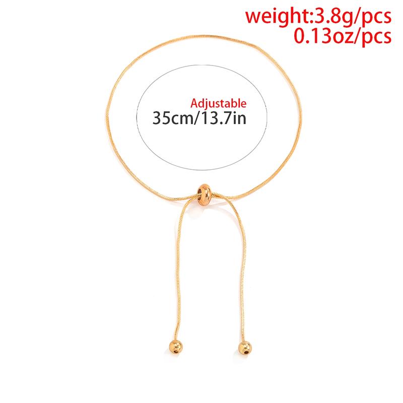 Adjustable Chain Anklet Bracelet for Women Vintage Fashion Simple Thin Chain Anklet Female Foot Beach Jewelry Gift