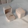 12pc Apricot Velvet Jewelry Ring Box Non-Stick Dust Jewelry Case Wedding Valentine's Day Christmas Earring Pendant Packaging Box