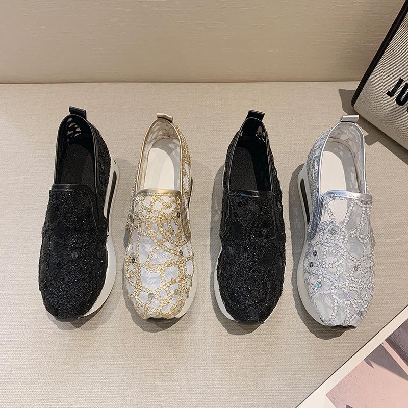 Spring & Fall Mesh Wedge Slip-on Casual Shoes