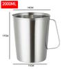 500ml/700ml/1000ml/1500ml Κύπελλο Κλίμακας Μέτρησης από Ανοξείδωτο Ατσάλι 304 Κυλινδρικός Δοσομετρητής Τσάι Γάλακτος Ψήσιμο Αυγά Κουτάλι