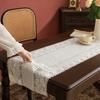 White Lace Table Runner, French Pastoral Style Table Runner, Lace Table Decor with Floral Embroidery for Wedding Party Dining Table Decor