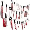 1-8Sets Scary Halloween Hanging Blood Knife Garland for Bar Haunted House Funny Prank Decoration Party Accessory Creepy Props