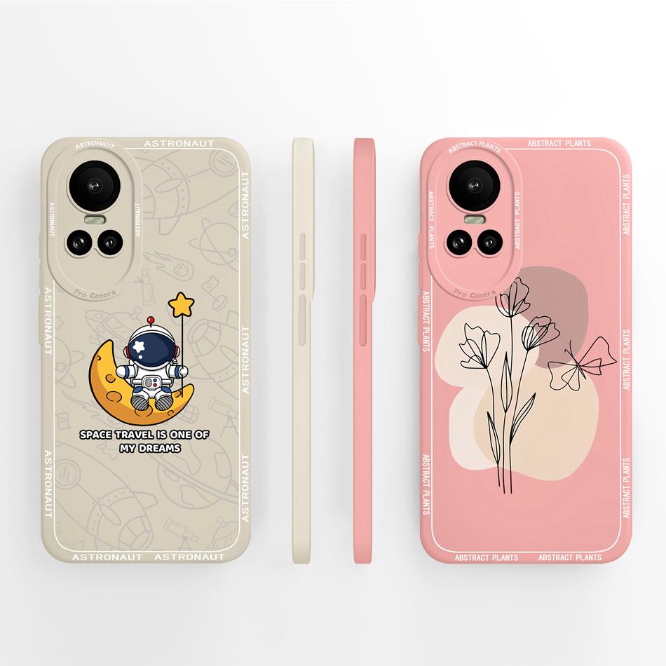 For Oppo Reno 10 Pro 5G Case Cute Panda Fundas Camera Protection Liquid Silicone Back Cover For Oppo Reno10 Pro Coque Carcasa