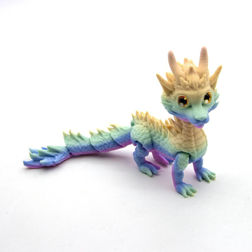 Long Haired Dragon Model Toy Home Office Dragon Action Figure 3D Printed Dragon  Garden Decoration