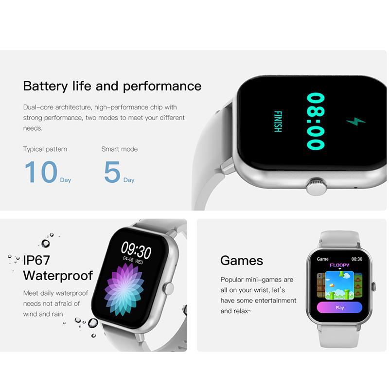 Outdoor Sports Smart Watch Men Heart Rate 100+ Sport Modes Full Screen Touch Bluetooth Call Smartwatch Android & iOS