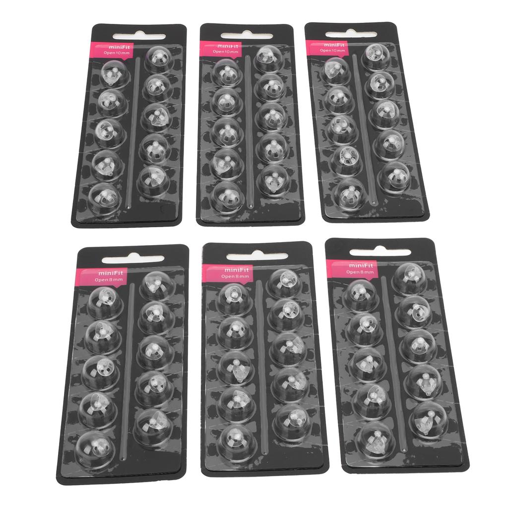 30pcs Sound Aid Domes Open Fit Sound Aid Domes Open Fit Sound Amplifier Tips for Minifit Black