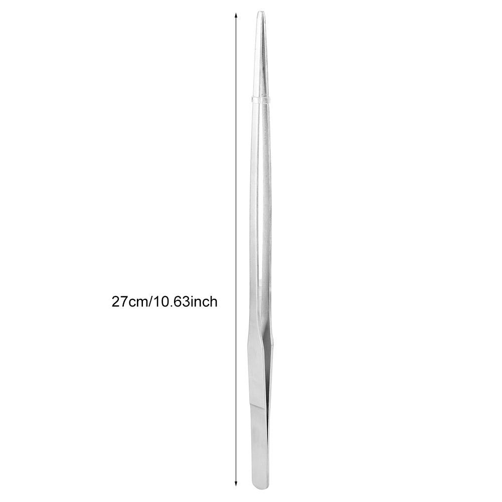 Stainless Steel Aquarium Water Plants Fish Tweezers Aquascaping Tool(27cm Straight Head)