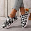 Women's Spring-Autumn Breathable Soft-Soled Shallow-Mouth Slip-On Casual Shoes, Ethnic Style Flat Comfort Footwear, Available In Large Sizes.
