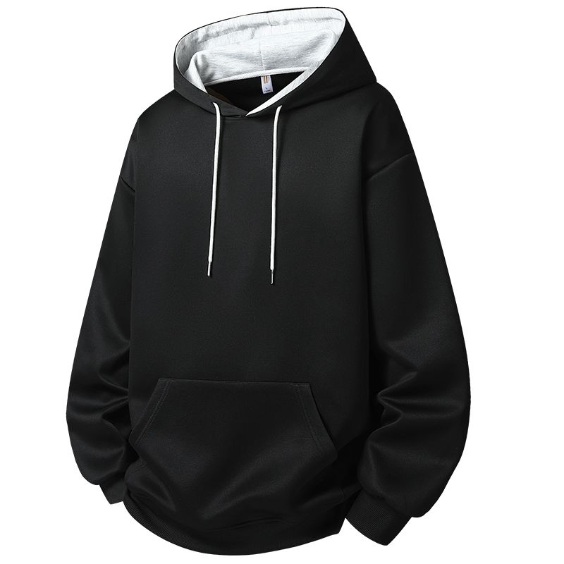 

Medm Beprp Fashion Brand Color-Blocked Hooded Sweatshirt for Boys, Stylish Long-Sleeved Fleece-Lined Thick Hoodie for Middle and High School Students 6853 Black [Regular Style] 3XL(Recommend 90-100kg)